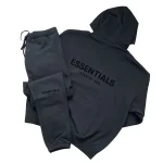 Essentials Fear Of God Black Tracksuit Logo Edition