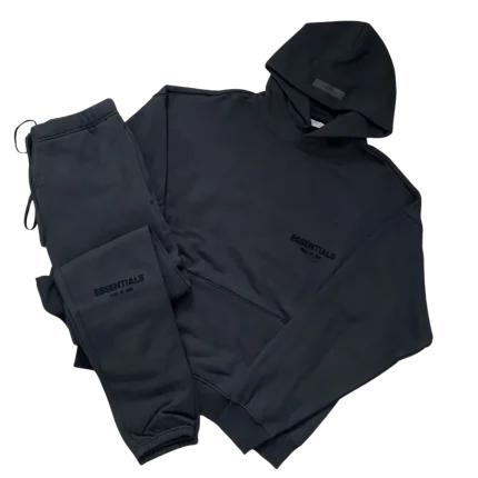 Essentials Fear Of God Black Tracksuit Logo Edition