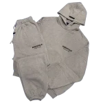 Essentials Fear Of God Dark Leather Tracksuit Grey